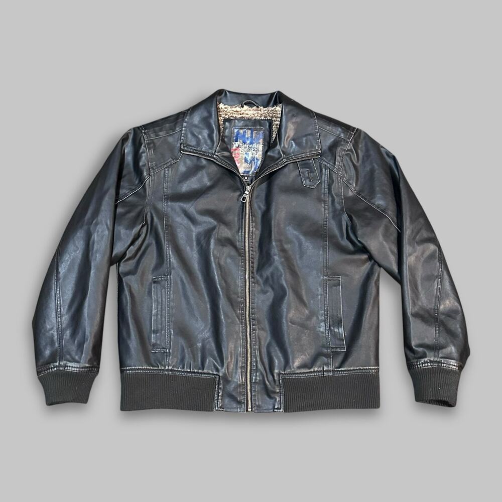 Whispering Smith Faux Leather Sherpa-Lined Jacket – Men’s Medium